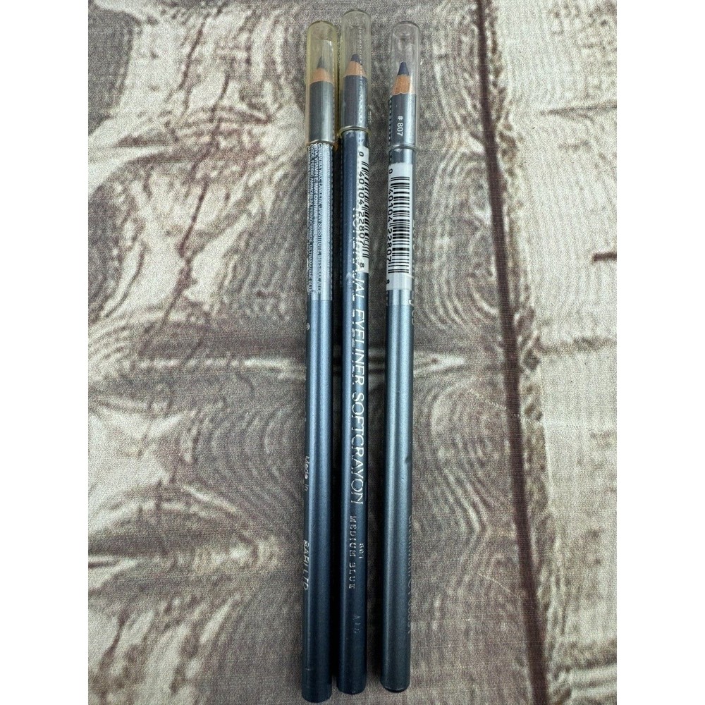 Lot 3 LOVE MY EYES Kohlkajal Eyeliner Crayon 807 Medium Blue